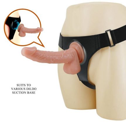 PRETTY LOVE – SLIP HARNAIS HARNAIS UNIVERSEL AVEC GODE KEVIN 19 CM NATUREL