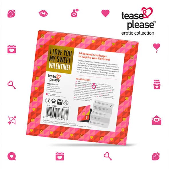 Calendrier érotique, parfait cadeau de Saint Valentin pour couple. 