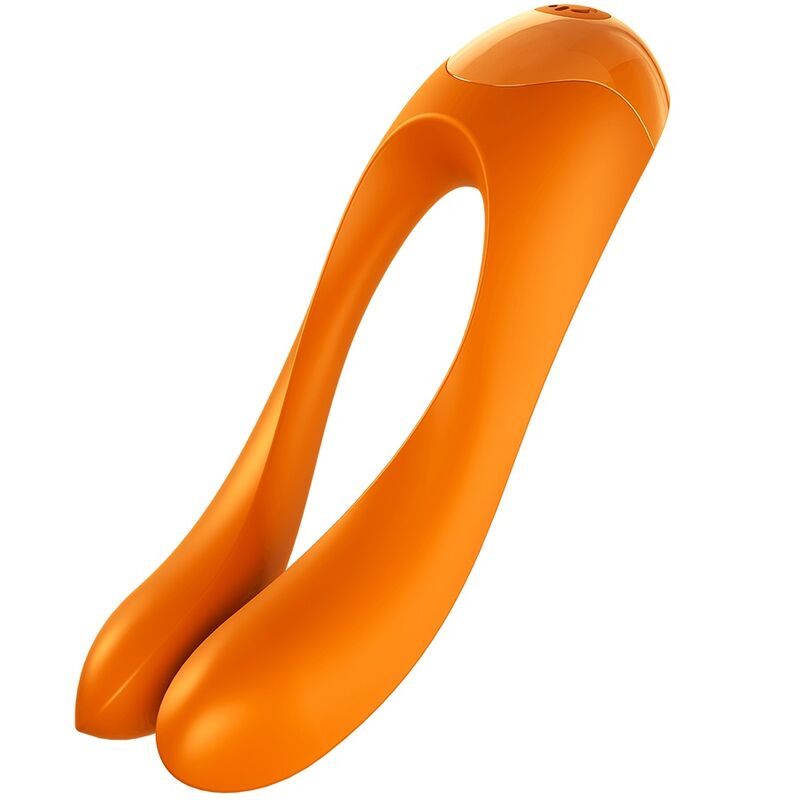 SATISFYER – VIBRATEUR  DOIGTS CANDY CANE ORANGE