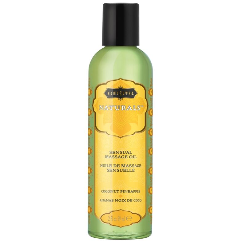KAMASUTRA – HUILE DE MASSAGE NATURELLE  LA NOIX DE COCO ET  LANANAS 59 ML