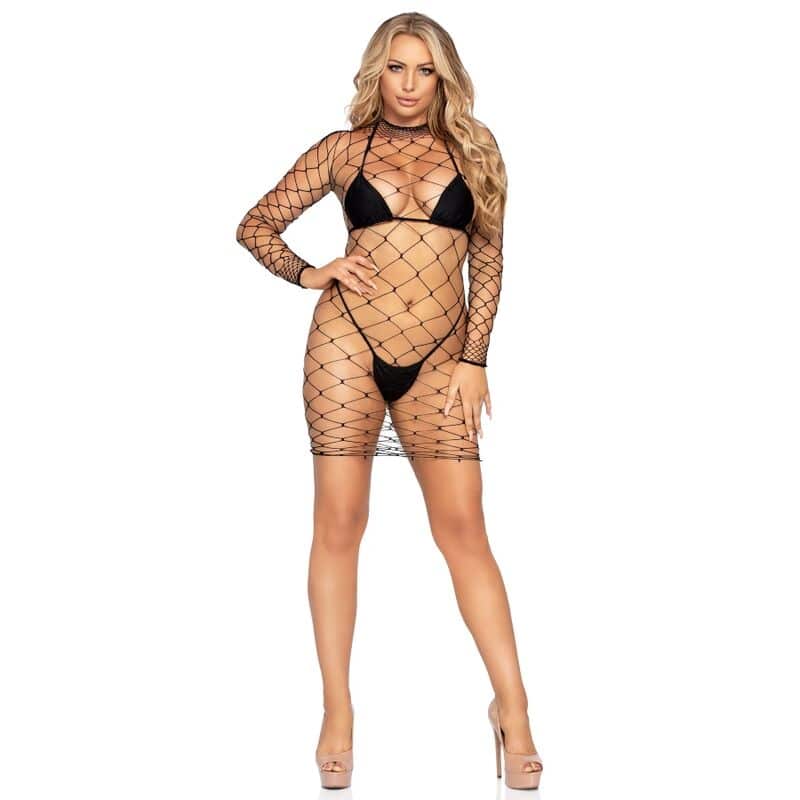 LEG AVENUE – FENCE NET MINI ROBE TAILLE UNIQUE