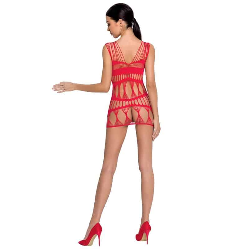 PASSION – FEMME BS089 BODYSTOCKING ROUGE TAILLE UNIQUE