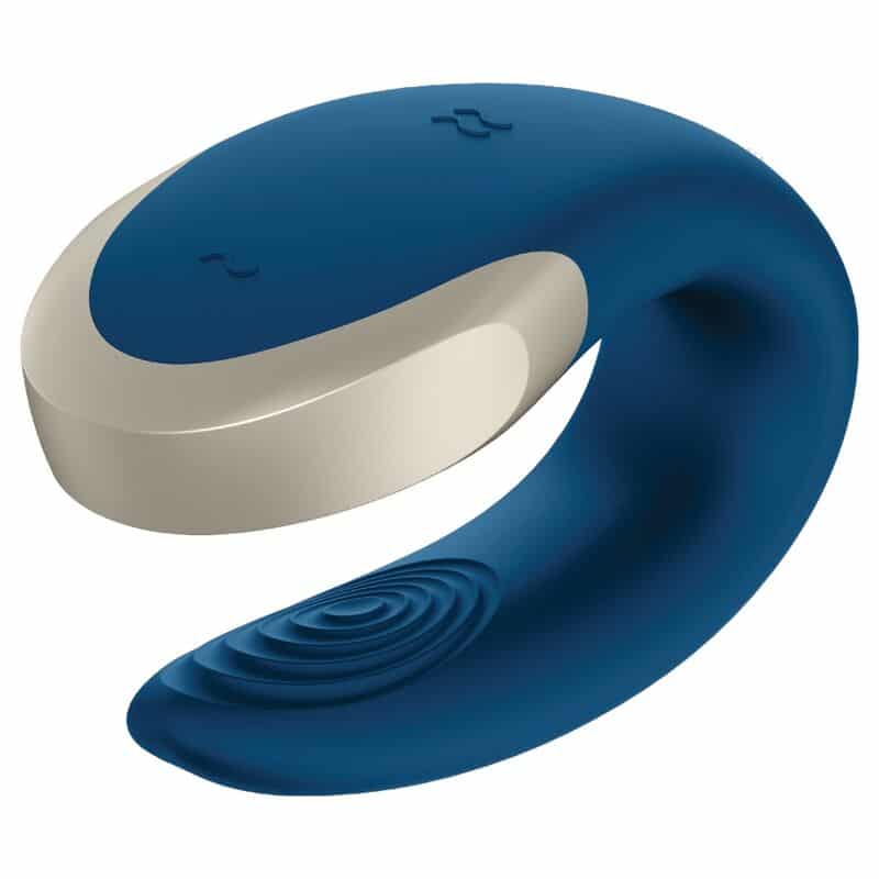 SATISFYER – VIBRATEUR DOUBLE LOVE LUXURY PARTNER BLEU