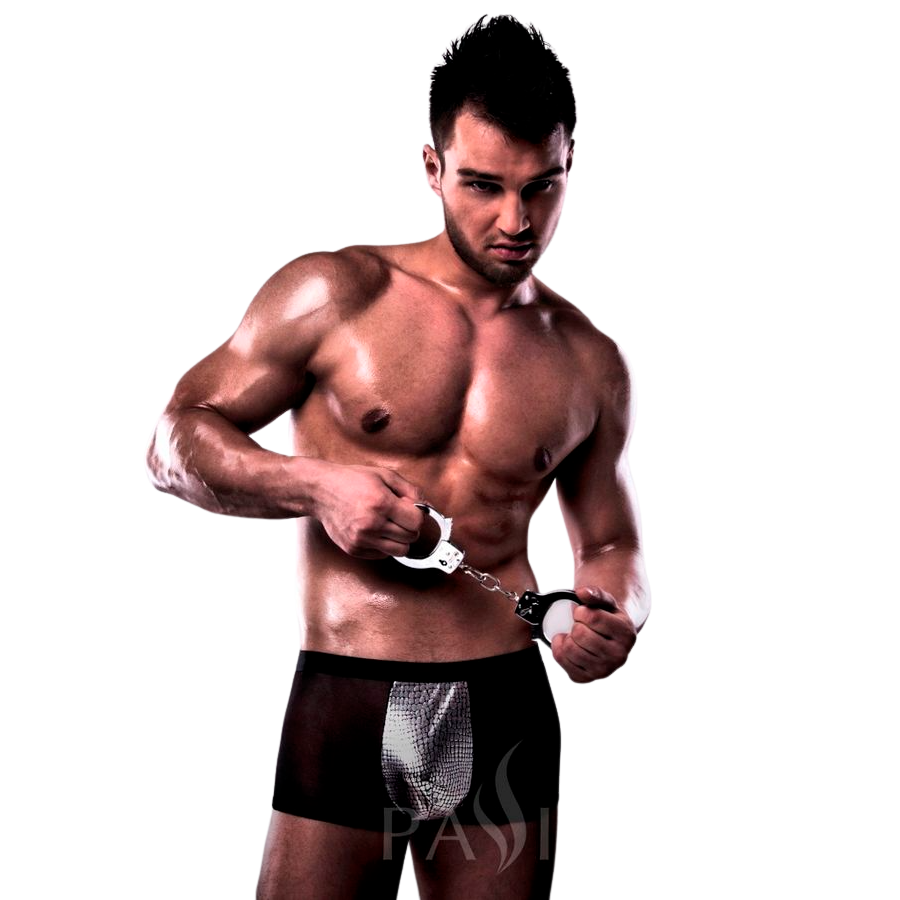 PASSION – 002 LINGERIE HOMME MÉTAL NOIR S/M