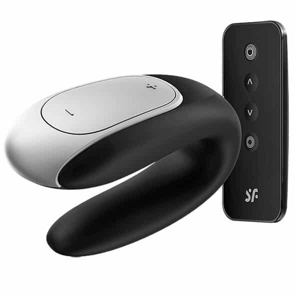 SATISFYER – VIBRATEUR PARTENAIRE DOUBLE FUN NOIR