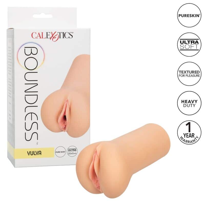 CALIFORNIA EXOTICS – BOUNDLESS VULVA STROKER – PEAU CLAIRE