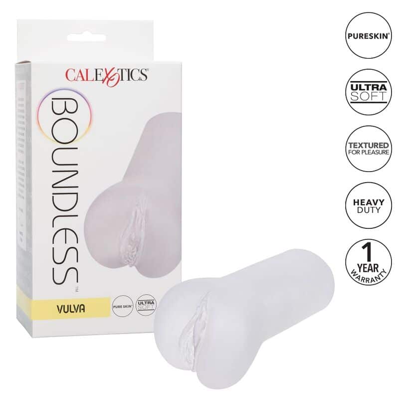CALIFORNIA EXOTICS – BOUNDLESS VULVA STROKER – TRANSPARENT