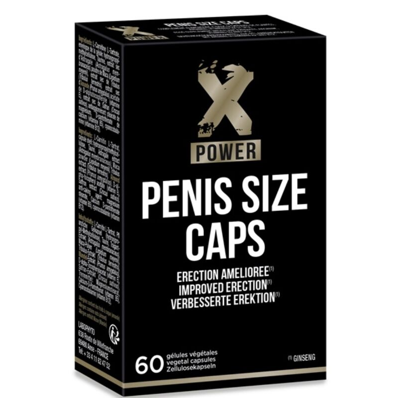 XPOWER – CAPSULES DE TAILLE DE PÉNIS POUR DES ÉRECTIONS AMÉLIORÉES 60 CAP