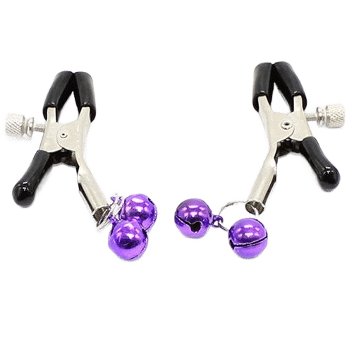 OHMAMA FETISH – Pinces à tétons AVEC CLOCHE LILAS