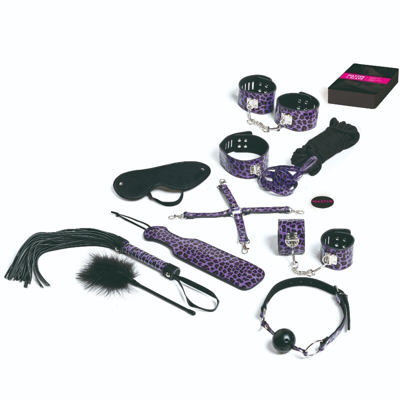 TEASE  PLEASE – SET 13 ACCESSOIRES DE BONDAGE LILAS