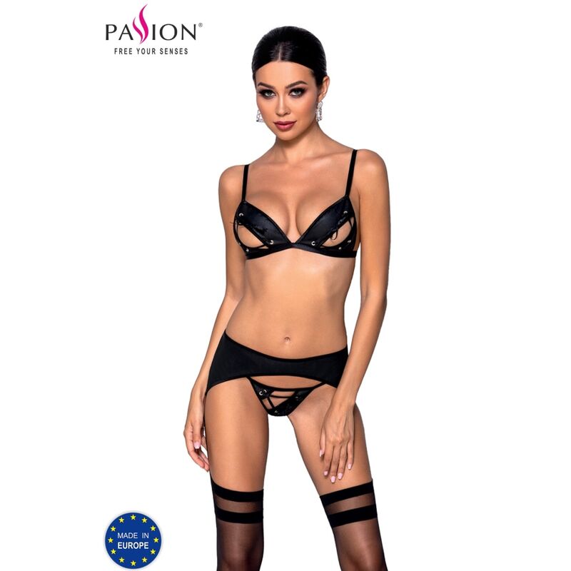 PASSION – ENSEMBLE CUIR ÉCOLOGIQUE MILEY L/XL