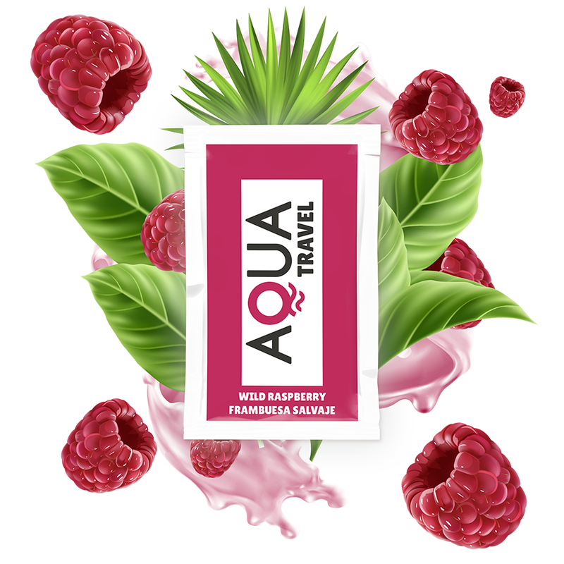 AQUA TRAVEL – LUBRIFIANT À BASE D’EAU SAVEUR FRAMBOISE SAUVAGE 6 ML