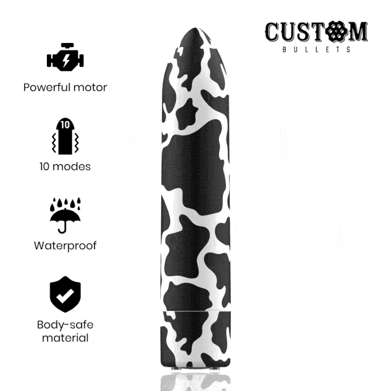 CUSTOM BULLETS – PERSONNALISÉS RECHARGEABLE VACHE 10 INTENSITIES