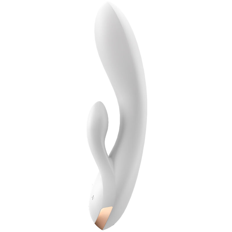 SATISFYER DOUBLE FLEX VIBRATOR APP – WHITE