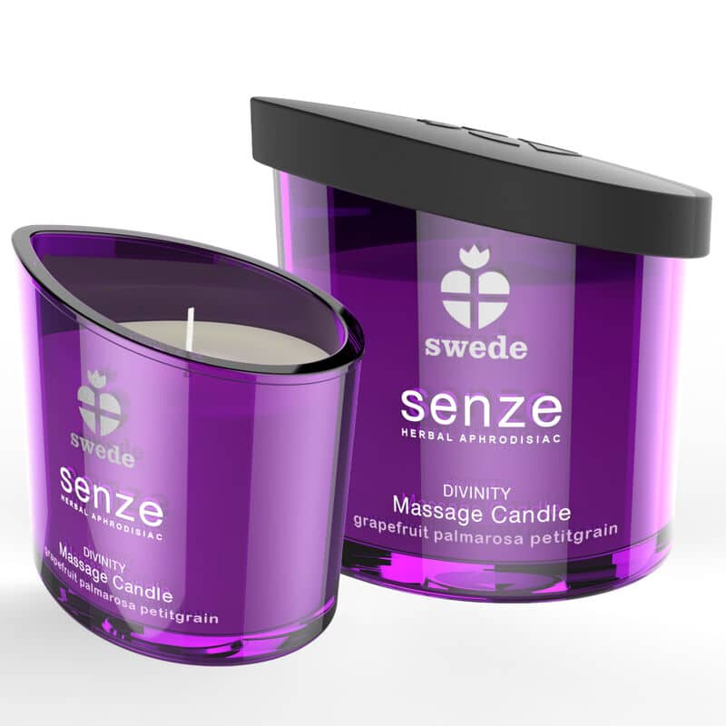 SWEDE – BOUGIE DE MASSAGE SENZE DIVINITY – PAMPLEMOUSSE, PALMAROSA, PETITGRAIN