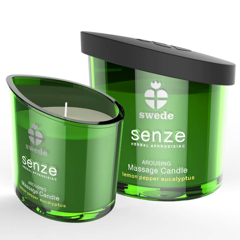 SWEDE – BOUGIE DE MASSAGE EXCITANTE SENZE – CITRON, POIVRE, EUCALYPTUS