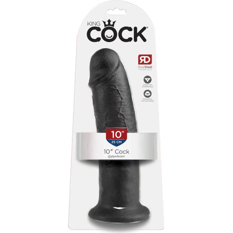 KING COCK – 10 GODE NOIR 25 CM