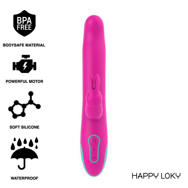 HAPPY LOKY – PLUTO LAPIN VIBRATEUR ET ROTATEUR WATCHME TECHNOLOGIE SANS FIL COMPATIBLE
