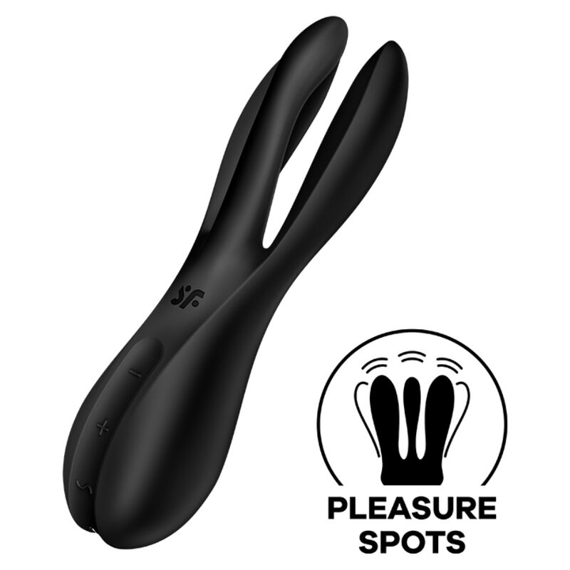 SATISFYER – VIBRATEUR THREESOME 2 NOIR