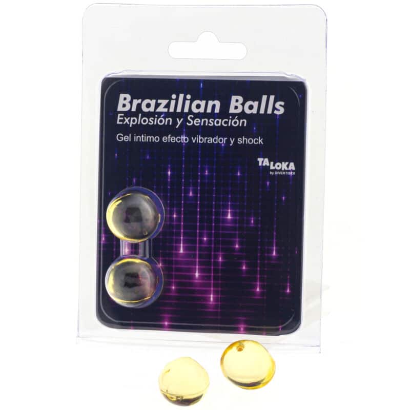 TALOKA – 2 BALLES BRÉSILIENNES VIBRANT  EFFET DE CHOC GEL EXCITANT
