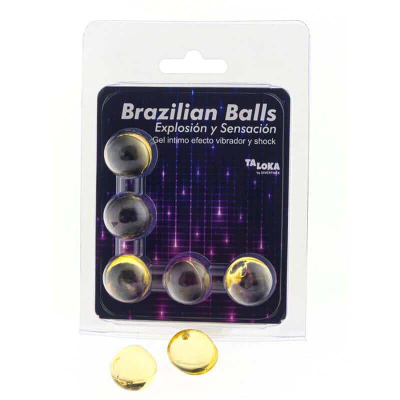TALOKA – 5 BALLES BRÉSILIENNES VIBRANT  EFFET DE CHOC GEL EXCITANT