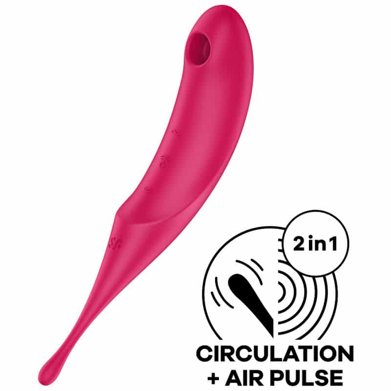 SATISFYER TWIRLING PRO ESTIMULADOR Y VIBRADOR – ROJO