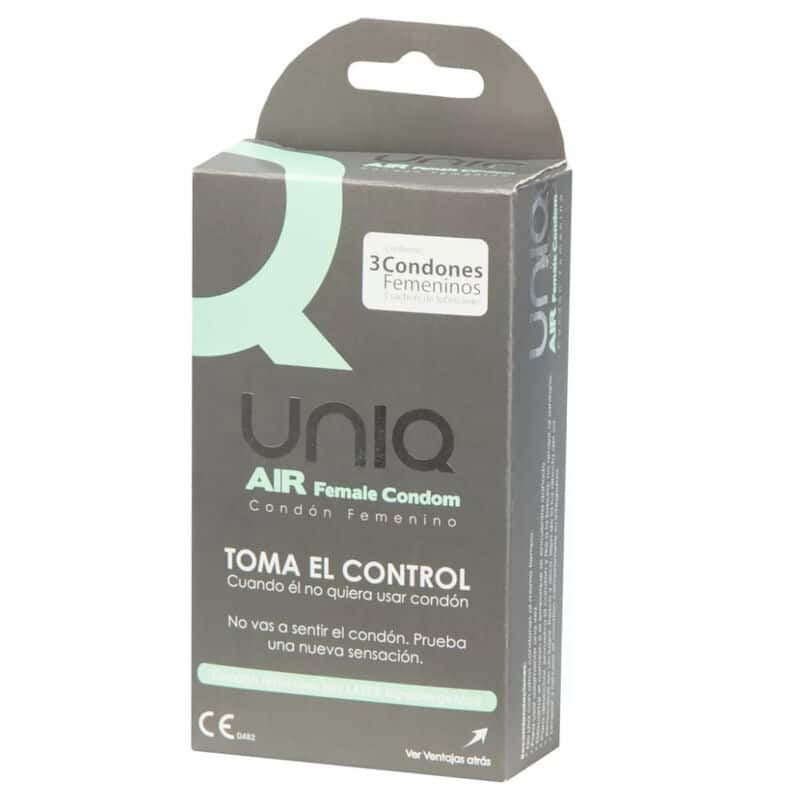 UNIQ – AIR PRÉSERVATIF FÉMININ SANS LATEX 3 UNITÉS
