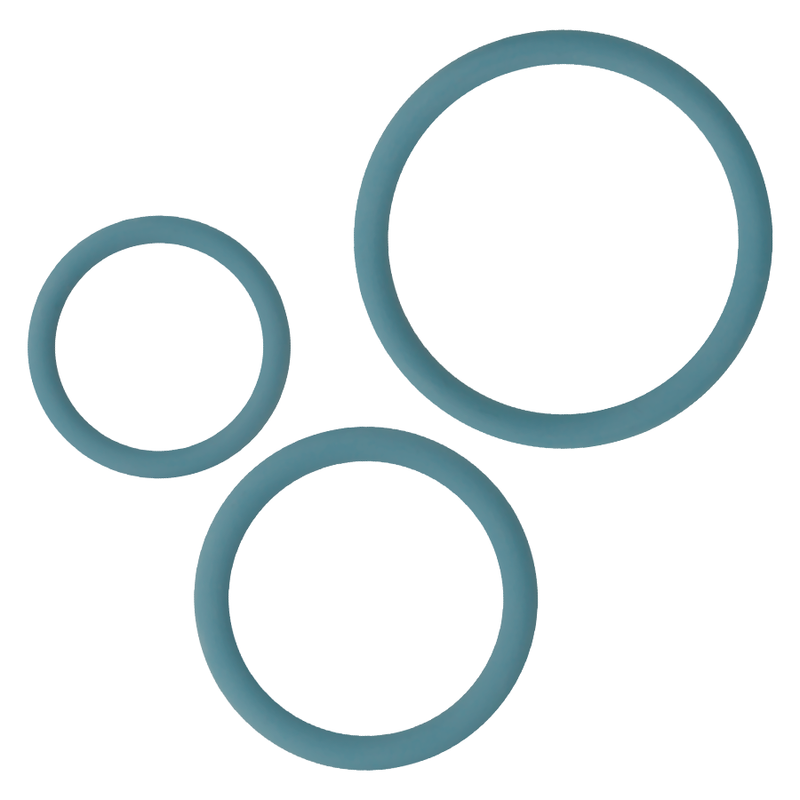 OHMAMA – SET 3 ANNEAUX POUR PÉNIS  TESTICULES – BLEU