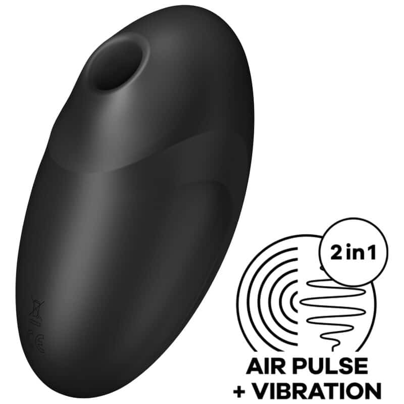 SATISFYER VULVA LOVER 3 AIR PULSE STIMULATOR  VIBRATOR – BLACK