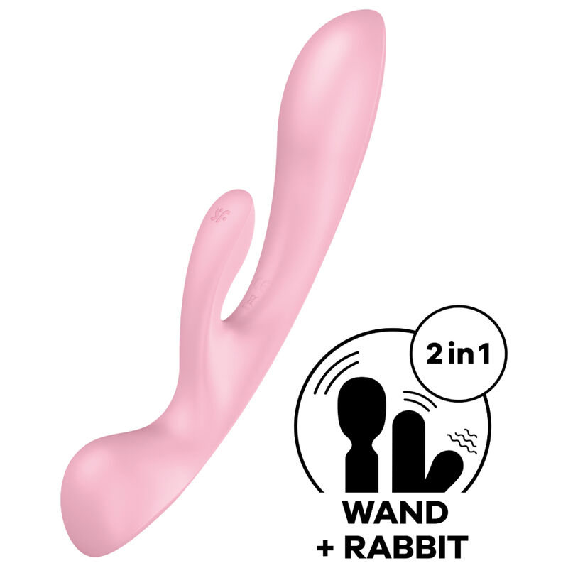 SATISFYER TRIPLE OH HYBRID VIBRATION – PINK