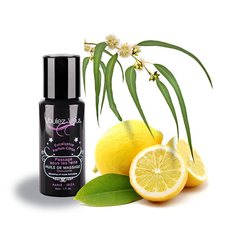 VOULEZ-VOUS – HUILE DE MASSAGE STIMULANTE – EUCALYPTUS  CITRON 30 ML