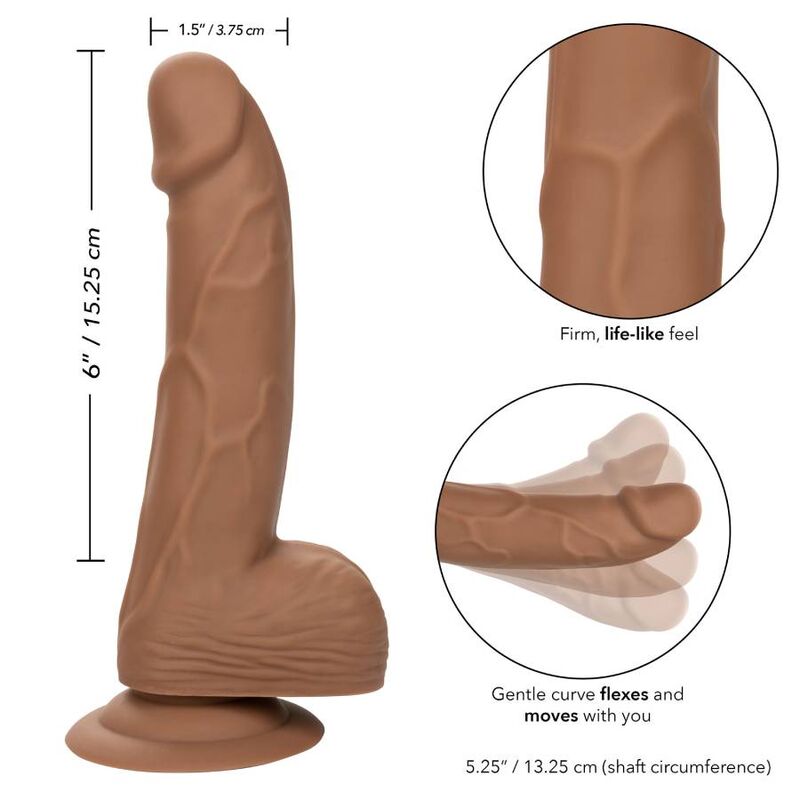 CALIFORNIA EXOTICS – CLOUS EN SILICONE 15.24 CM MARRON