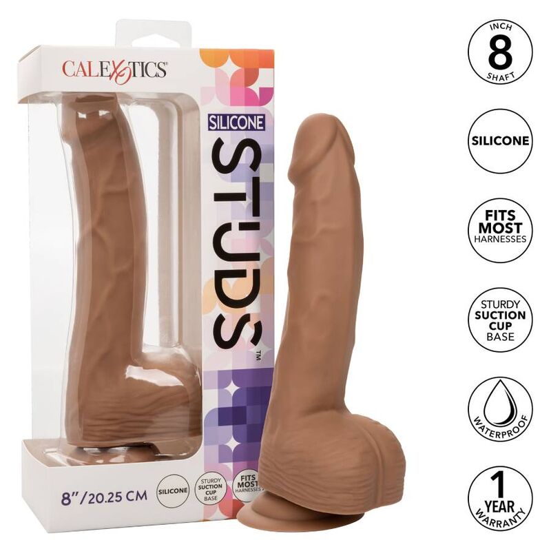 CALIFORNIA EXOTICS – CLOUS EN SILICONE 20.32 CM MARRON