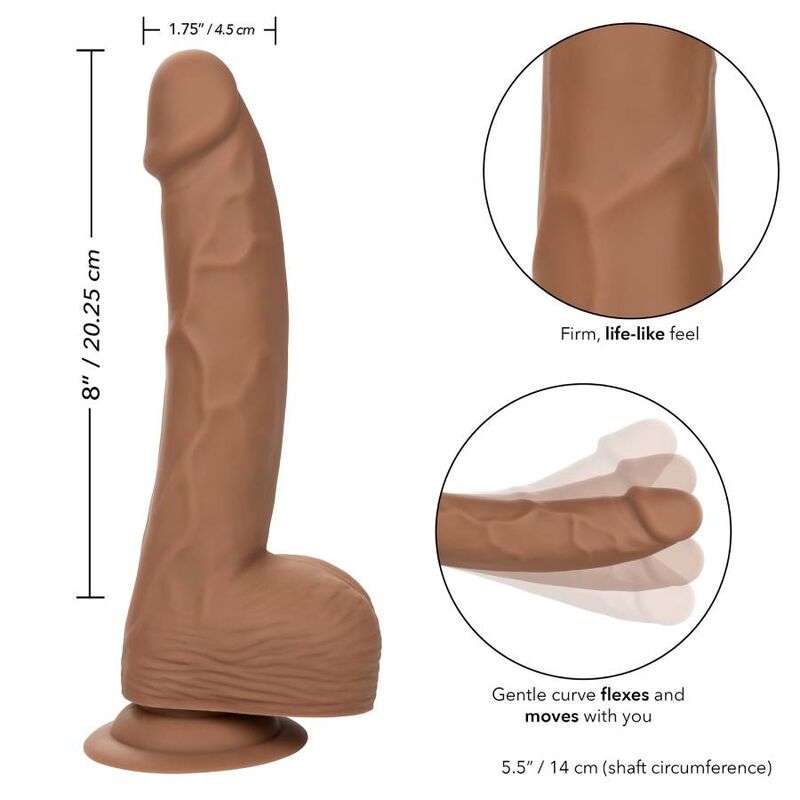 CALIFORNIA EXOTICS – CLOUS EN SILICONE 20.32 CM MARRON