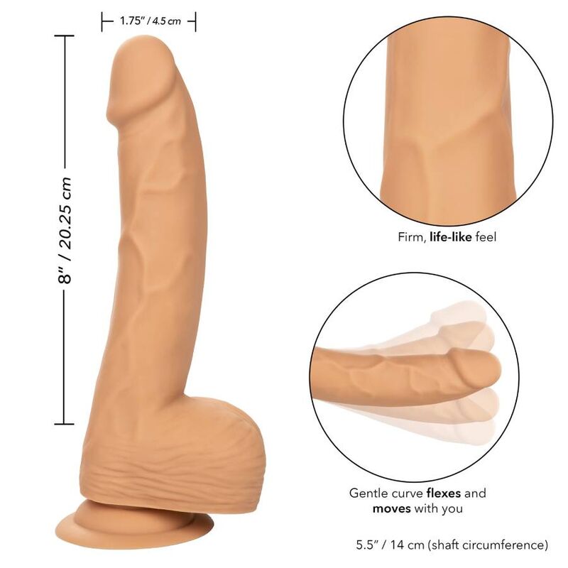 CALIFORNIA EXOTICS – CLOUS EN SILICONE 20.32 CM PEAU