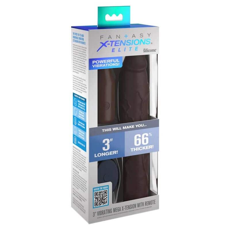 FANTASY X- TENSIONS – POCHETTE PIPEDREAMS 22,86 CM + PLUG 7,62 CM TELECOMMANDE MARRON