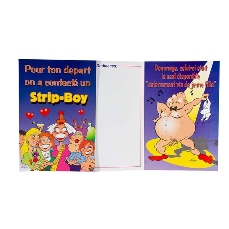 FEMARVI – CARTE DADIEU STRIP BOY /FR