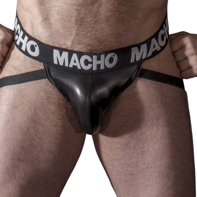 MACHO – MX25NC JOCK BLACK LEATHER  S