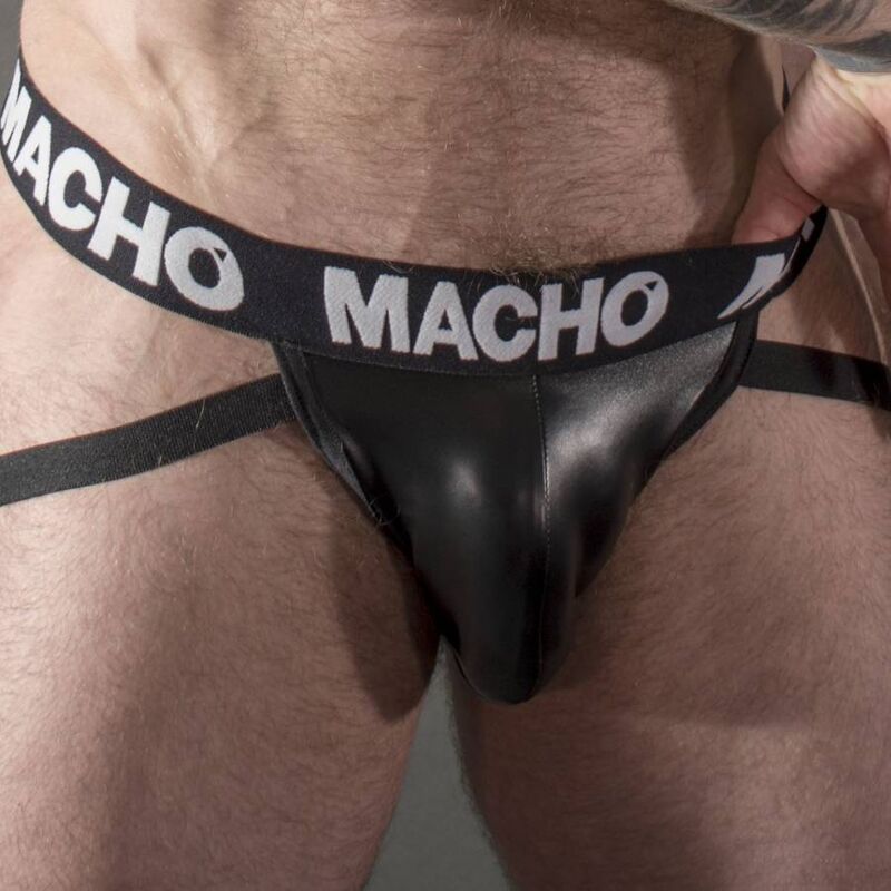 MACHO – MX25NC JOCK BLACK LEATHER  S