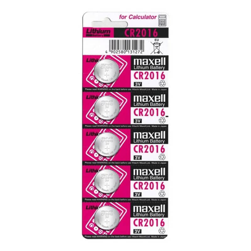 MAXELL – BATTERIE LITIO CR2016 3V 5UDS