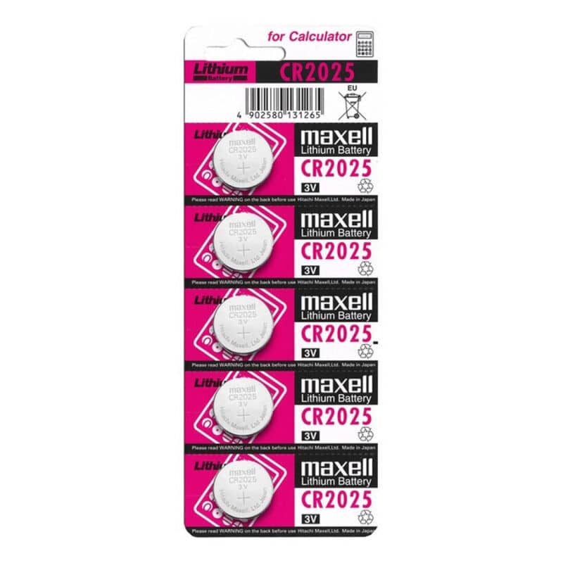 MAXELL – BATTERIE LITIO CR2025 3V 5UDS