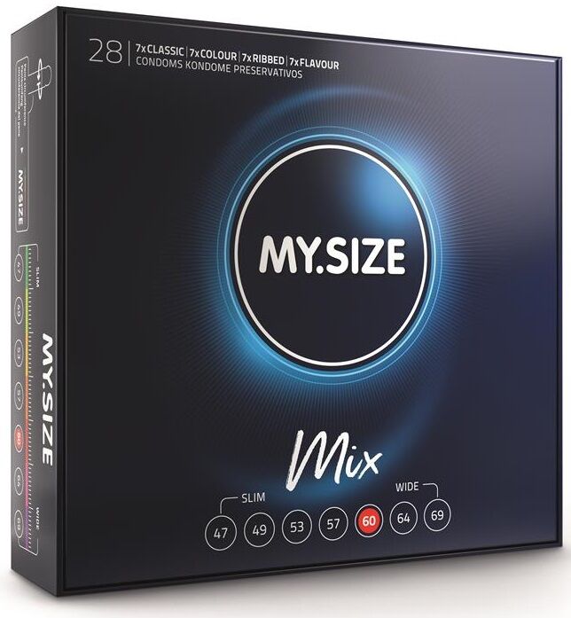 MY SIZE – MIX PRÉSERVATIFS 60 MM 28 UNITÉS