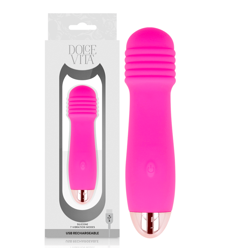 DOLCE VITA – VIBRATEUR RECHARGEABLE TROIS ROSE 7 VITESSES