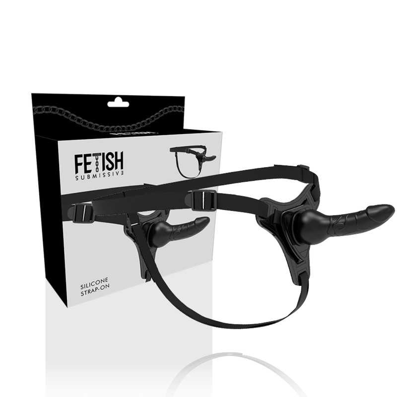 HARNAIS SOUMIS FETISH – SILICONE NOIR RÉALISTE 16 CM