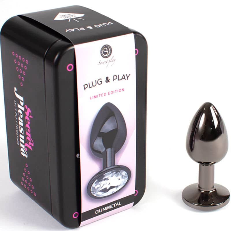 SECRETPLAY – PLUG ANAL EN GUNMETAL PETITE TAILLE 7 CM