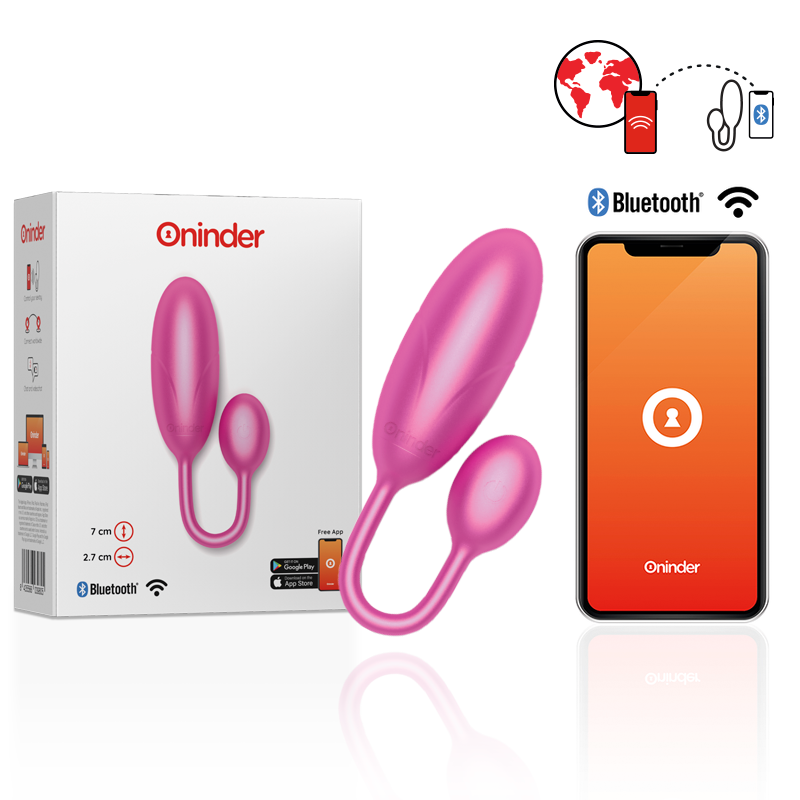 ONINDER™ – ŒUF VIBRANT DENVER ROSE 7 X 2,7 CM APPLICATION GRATUITE