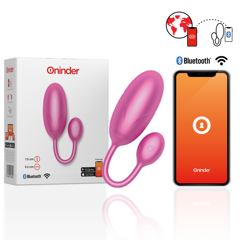 ONINDER™ – OEUF VIBRANT TOKYO ROSE 7,5 X 3,2 CM APPLICATION GRATUITE
