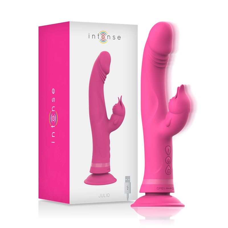 INTENSE – VIBRATEUR JULIO RABBIT SILICONE ROSE