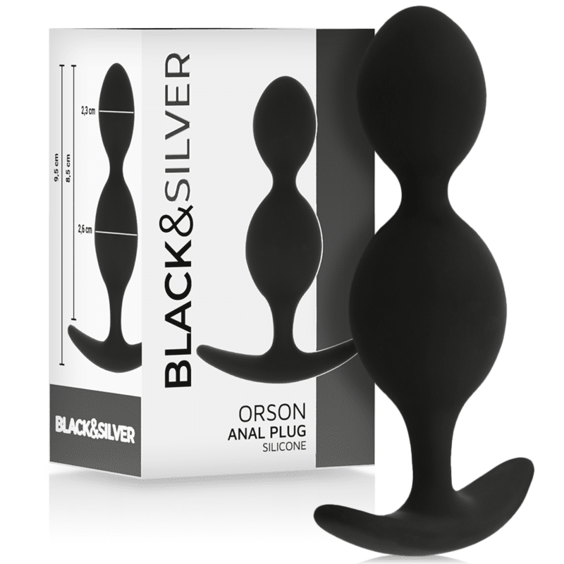 BLACKSILVER – PLUG ORSON SILICONE 2 ONDES ANAL 9 CM