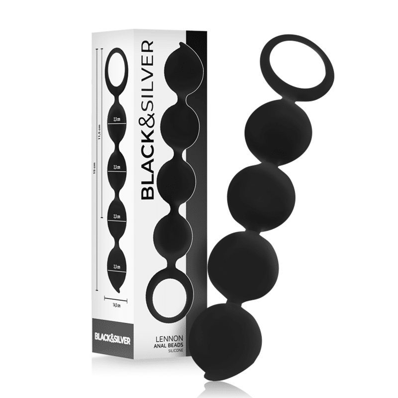 BLACKSILVER – CHAPELET ANAL LENNON 4 SPHÈRES SILICONE 15 CM